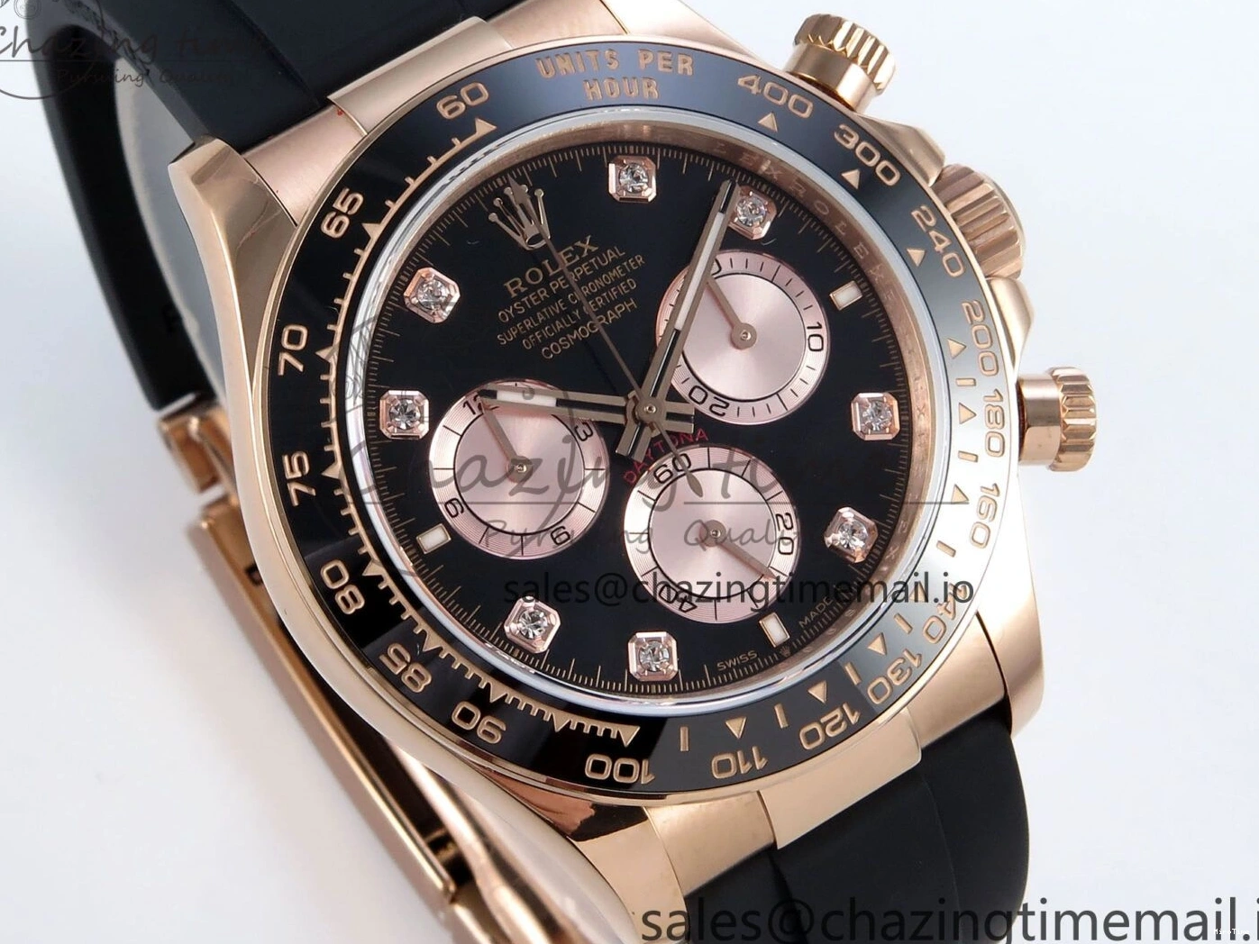 MiroTime 0516 Daytona 126515 QF 1:1 Best Edition Black RG Diamonds Dial on Oysterflex Strap SH4131 V Sophisticated 701